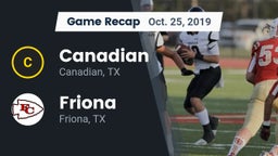 Recap: Canadian  vs. Friona  2019
