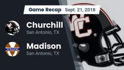 Recap: Churchill  vs. Madison  2018