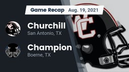 Recap: Churchill  vs. Champion  2021