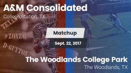 Matchup: A&M Consolidated vs. The Woodlands College Park  2017