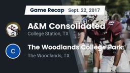 Recap: A&M Consolidated  vs. The Woodlands College Park  2017