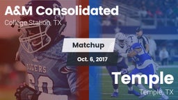 Matchup: A&M Consolidated vs. Temple  2017
