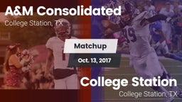 Matchup: A&M Consolidated vs. College Station  2017