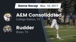 Recap: A&M Consolidated  vs. Rudder  2017
