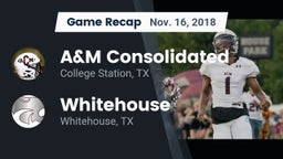 Recap: A&M Consolidated  vs. Whitehouse  2018