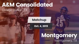 Matchup: A&M Consolidated vs. Montgomery  2019