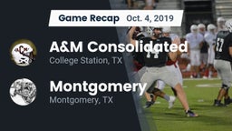 Recap: A&M Consolidated  vs. Montgomery  2019