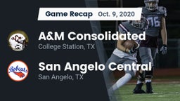 Recap: A&M Consolidated  vs. San Angelo Central  2020