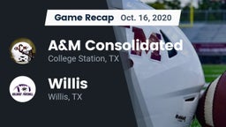 Recap: A&M Consolidated  vs. Willis  2020