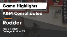 A&M Consolidated  vs Rudder  Game Highlights - Jan. 31, 2020