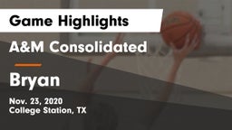 A&M Consolidated  vs Bryan  Game Highlights - Nov. 23, 2020