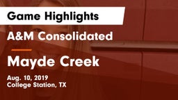 A&M Consolidated  vs Mayde Creek  Game Highlights - Aug. 10, 2019