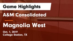 A&M Consolidated  vs Magnolia West  Game Highlights - Oct. 1, 2019