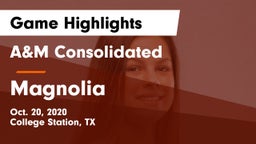 A&M Consolidated  vs Magnolia  Game Highlights - Oct. 20, 2020