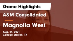 A&M Consolidated  vs Magnolia West  Game Highlights - Aug. 24, 2021