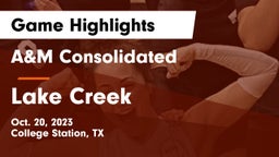 A&M Consolidated  vs Lake Creek  Game Highlights - Oct. 20, 2023