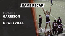 Recap: Garrison  vs. Deweyville  2015