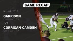 Recap: Garrison  vs. Corrigan-Camden  2016