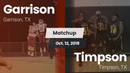 Matchup: Garrison  vs. Timpson  2018