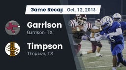 Recap: Garrison  vs. Timpson  2018