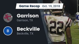 Recap: Garrison  vs. Beckville  2018