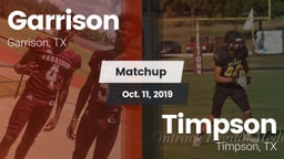 Matchup: Garrison  vs. Timpson  2019