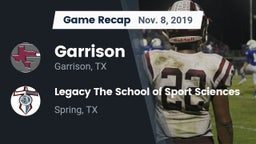 Recap: Garrison  vs. Legacy The School of Sport Sciences 2019