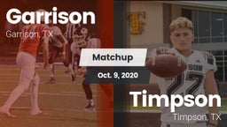 Matchup: Garrison  vs. Timpson  2020