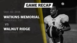 Recap: Watkins Memorial  vs. Walnut Ridge  2016
