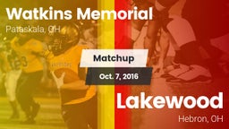 Matchup: Watkins Memorial vs. Lakewood  2016