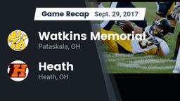 Recap: Watkins Memorial  vs. Heath  2017