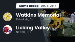 Recap: Watkins Memorial  vs. Licking Valley  2017