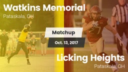 Matchup: Watkins Memorial vs. Licking Heights  2017