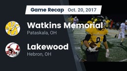 Recap: Watkins Memorial  vs. Lakewood  2017