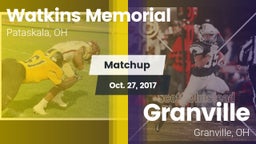Matchup: Watkins Memorial vs. Granville  2017