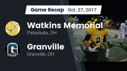 Recap: Watkins Memorial  vs. Granville  2017