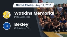 Recap: Watkins Memorial  vs. Bexley  2018