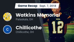 Recap: Watkins Memorial  vs. Chillicothe  2018