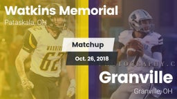 Matchup: Watkins Memorial vs. Granville  2018
