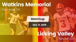Matchup: Watkins Memorial vs. Licking Valley  2019