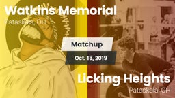 Matchup: Watkins Memorial vs. Licking Heights  2019