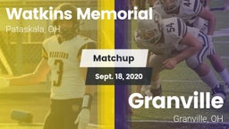 Matchup: Watkins Memorial vs. Granville  2020