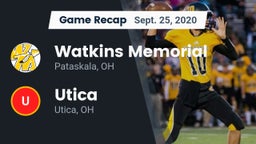 Recap: Watkins Memorial  vs. Utica  2020