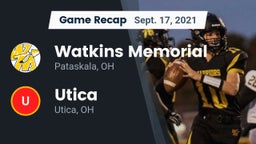 Recap: Watkins Memorial  vs. Utica  2021