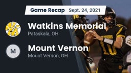 Recap: Watkins Memorial  vs. Mount Vernon  2021