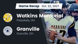 Recap: Watkins Memorial  vs. Granville  2021