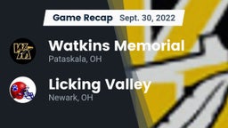 Recap: Watkins Memorial  vs. Licking Valley  2022