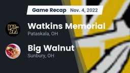 Recap: Watkins Memorial  vs. Big Walnut 2022