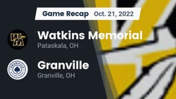 Recap: Watkins Memorial  vs. Granville  2022