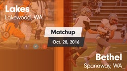 Matchup: Lakes  vs. Bethel  2016